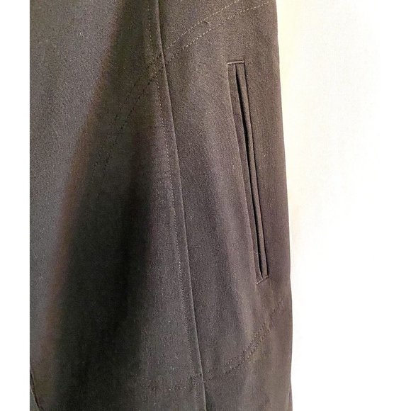 Calvin Klein Women Size 4 Classy Black Dress Sleeveless Lined Gold Buttons - Picture 3 of 14